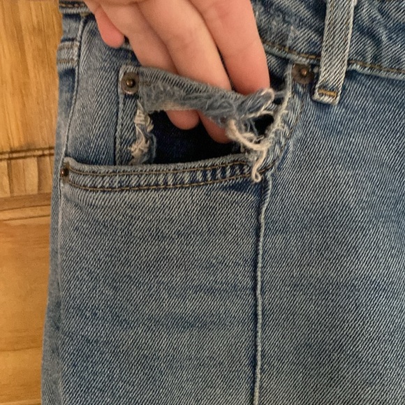 Levis 721 Vintage Skinny Jean size 27 distressed, seam accents & raw hems - Picture 15 of 15